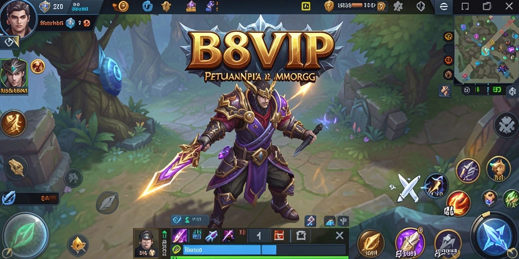 Tampilan aksinya menampilkan pertarungan seru dalam dunia MMORPG.