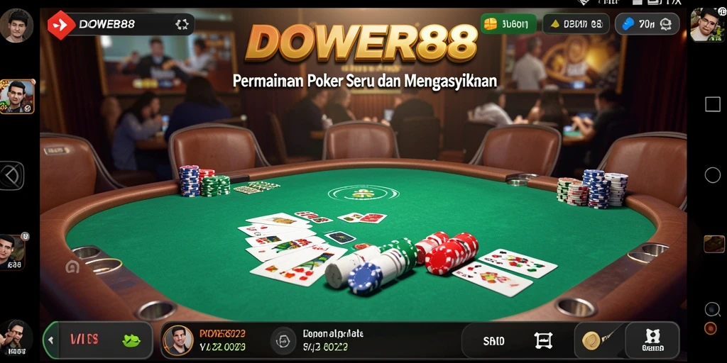 Tampilan menarik dari permainan Poker DOWER88 yang seru.