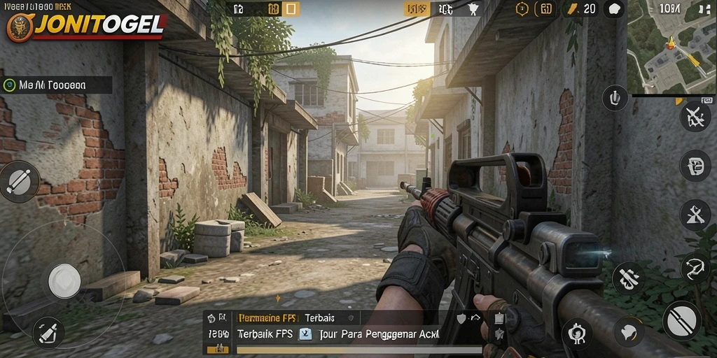 Screenshot gameplay <strong>JONITOGEL</strong> yang menampilkan aksinya di medan perang.