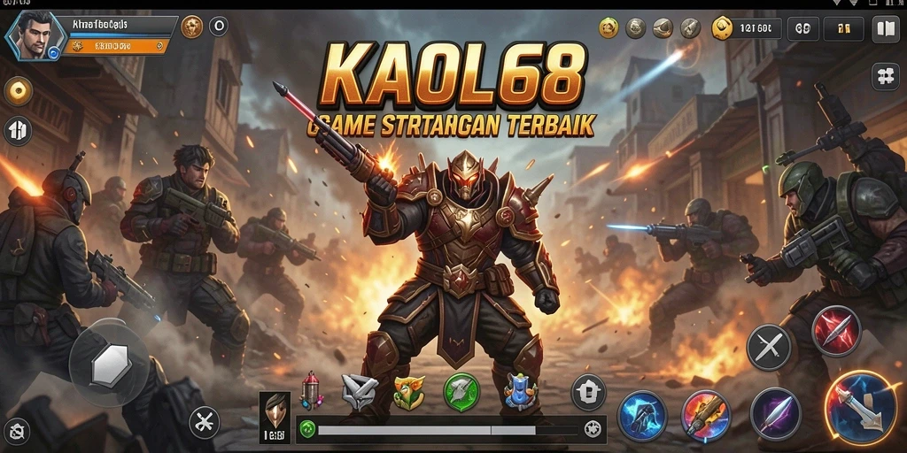 Screenshot gameplay menampilkan pertarungan strategis dalam KAOL68.