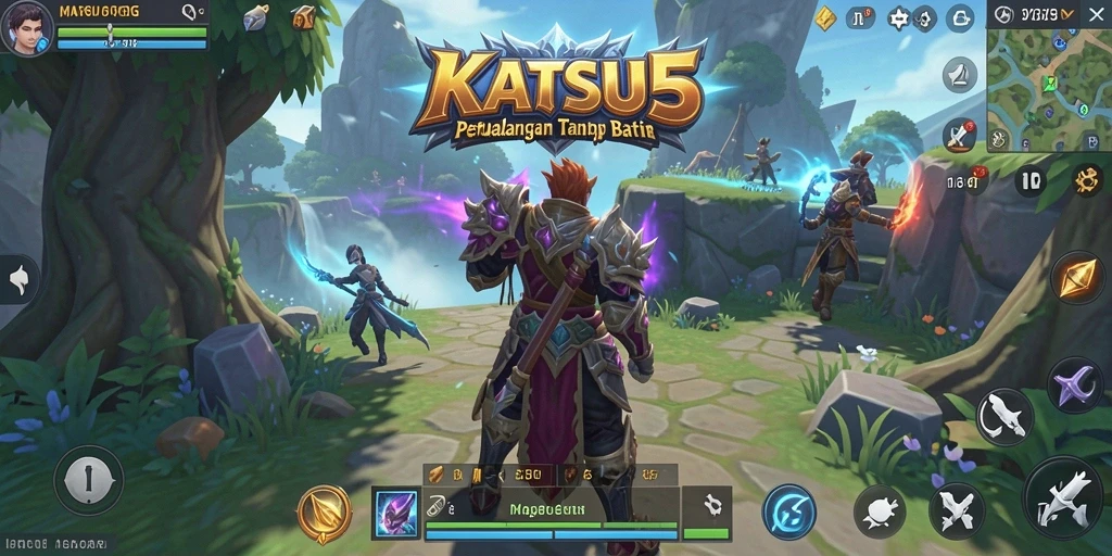 Tampilan gameplay seru KATSU5 dalam dunia MMORPG.