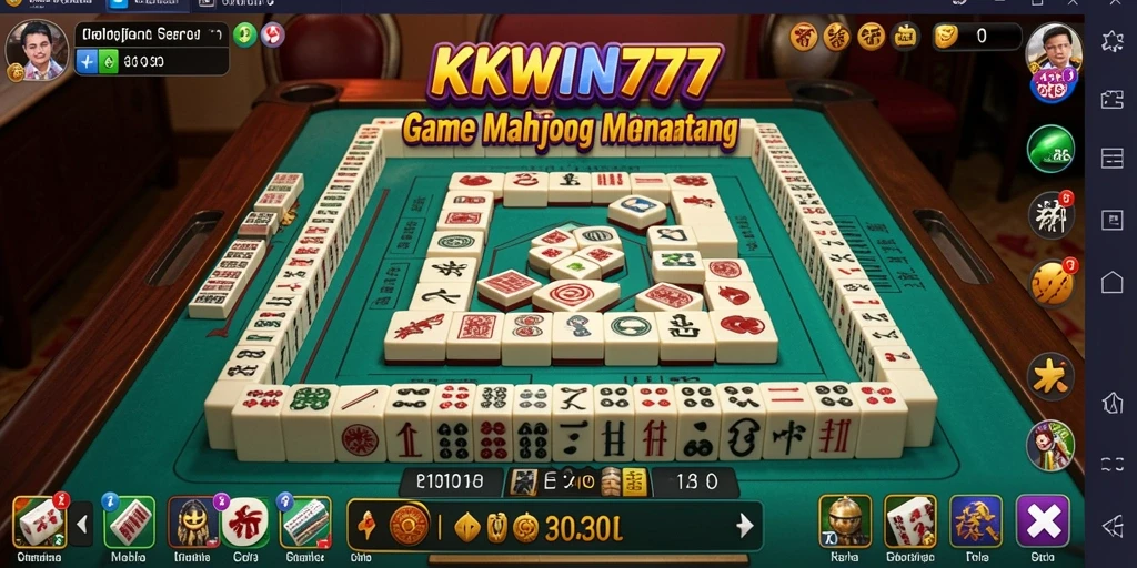 Tampilan gameplay Mahjong yang menarik di KKWIN777.