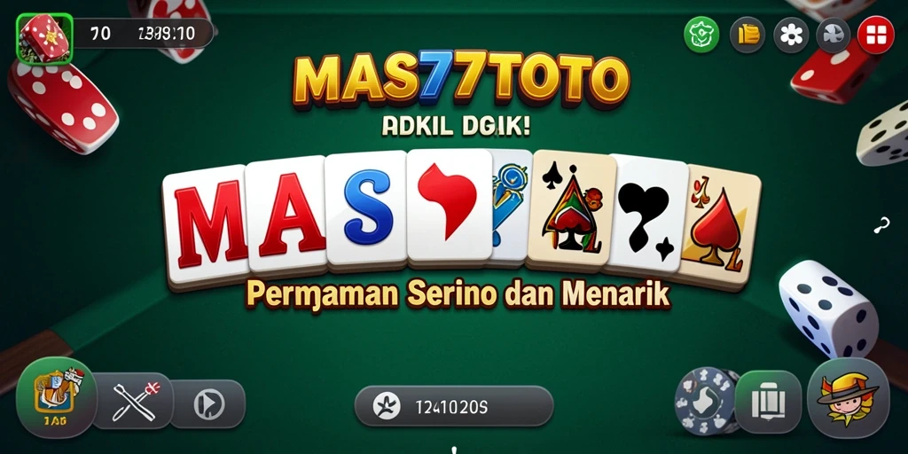 Tampilan seru dari gameplay Domino di MAS77TOTO.