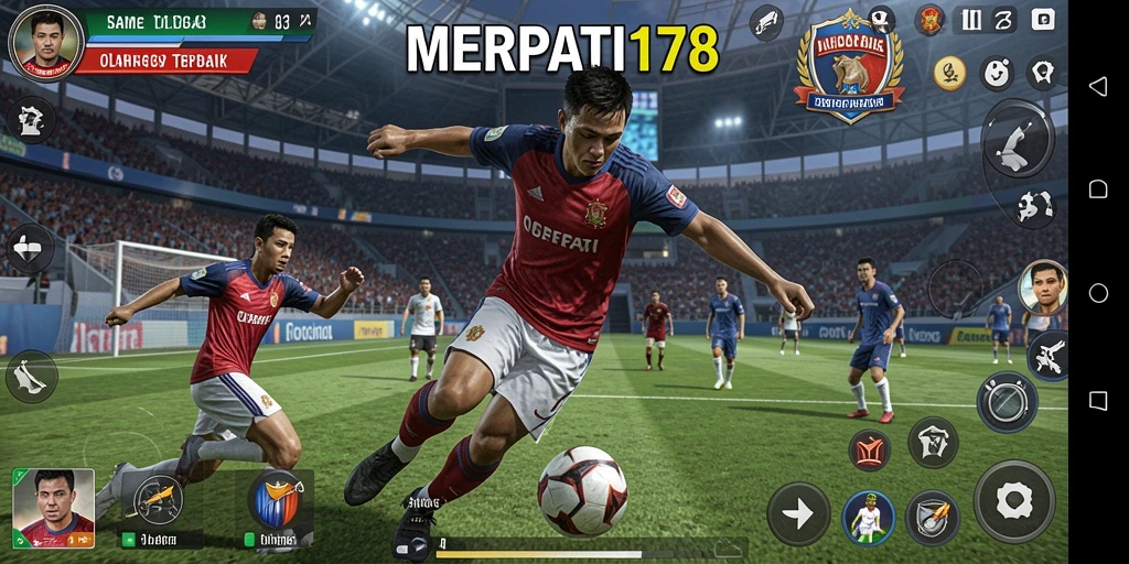 Gambar gameplay dari MERPATI178 menampilkan momen seru pertandingan olahraga.