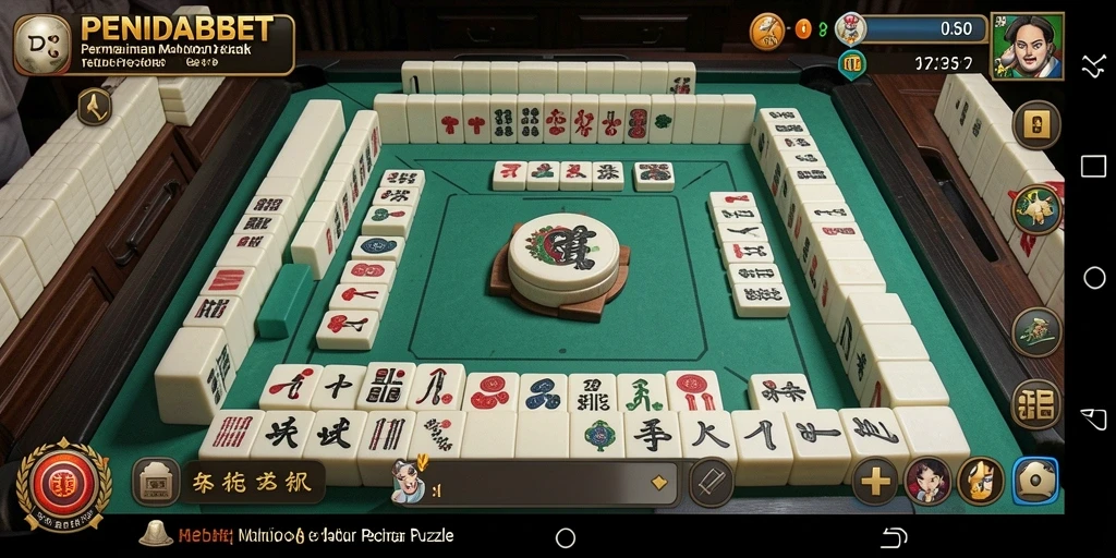 Tampilan gameplay seru di PENIDABET dengan ubin Mahjong.