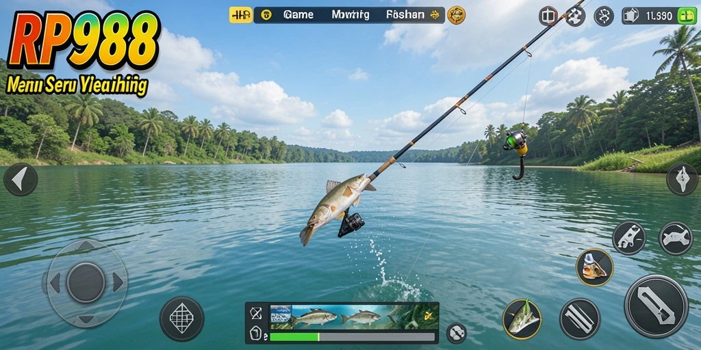 Tampilan gameplay RP888 yang menampilkan pengalaman memancing yang seru.