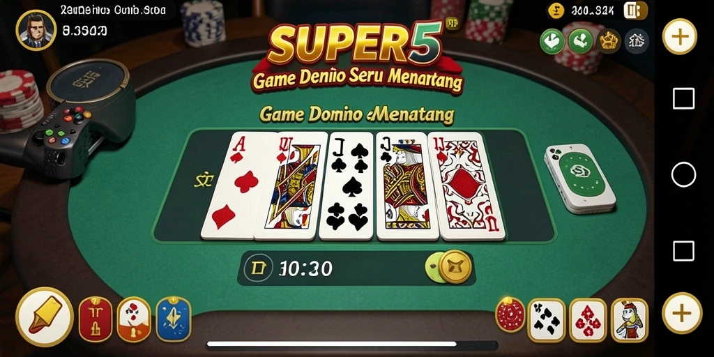 Tampilan gameplay SUPER5 yang seru dengan elemen Domino.