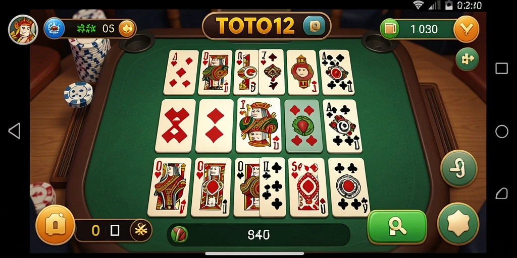 Gambaran dari gameplay seru TOTO12 dalam permainan Domino.
