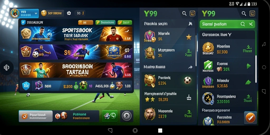 Screenshot Y89 menampilkan antarmuka taruhan olahraga yang menarik.